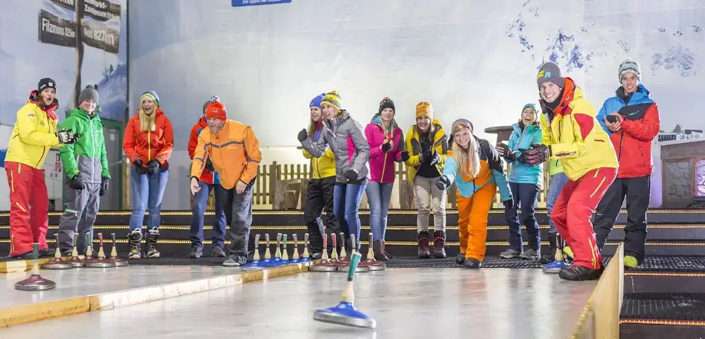 weihnachtsfeier im schnee in nrw alpenpark neuss